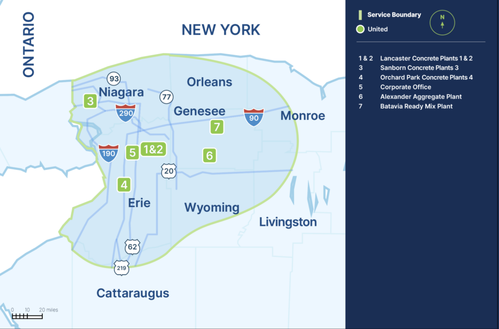 United locations map